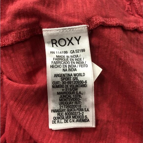 Roxy Babydoll Top Women’s Y2K Peplum Hem Spaghetti Strap Tank Small Pink Spring - Picture 3 of 9